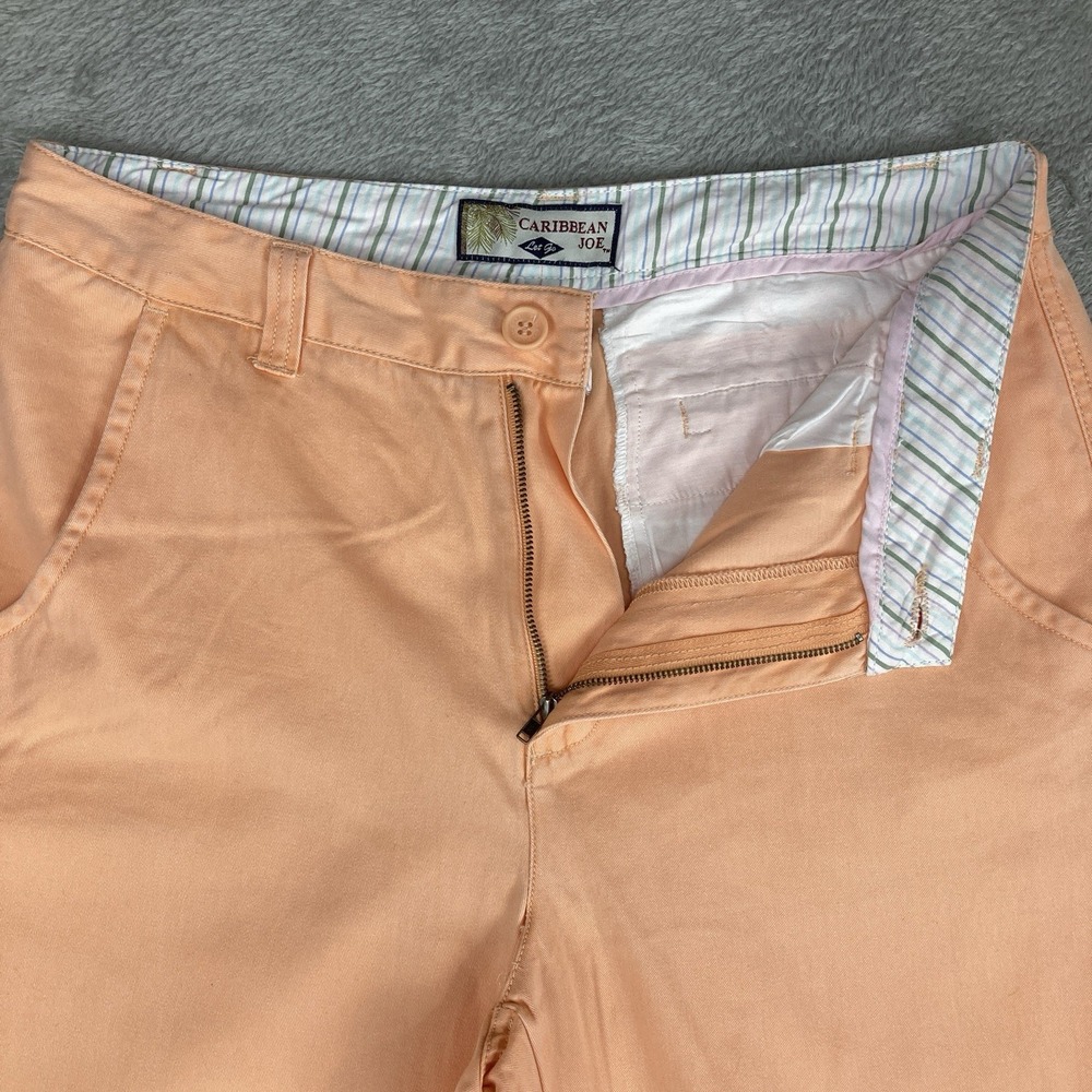 Caribbean Joe Capri Pants‎ Size 8 Coral Sands 100% Cotton Flap Pockets - Picture 7 of 16